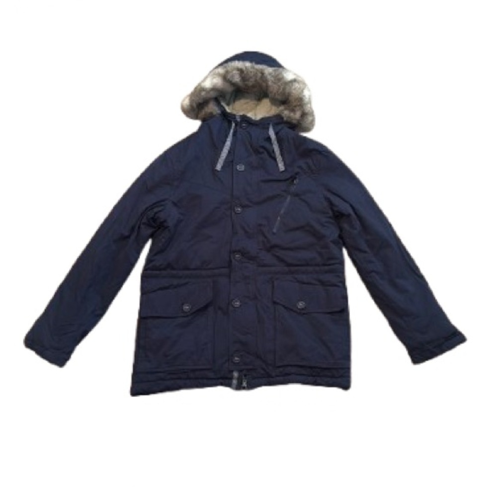 205 BENCH Men’s Heavyweight Puffed Lined Faux Fur Hood Winter‎ Jacket - Size: M